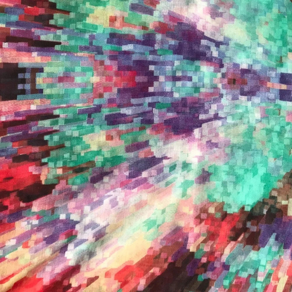 Vibrant, versatile pixel print infinity scarf - image 6